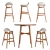 Elegant Miriam Bar Stool 3D model small image 1