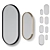 Oval Mirror Set - Multiple Colors & Sizes 3D model small image 1