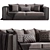 Elve Luxury Noir Sofa 3D model small image 2