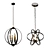 Elegant Glass Pendant Lamp 3D model small image 2