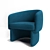 Kardiel Ovie 27" Retro Chair 3D model small image 4