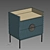 Eco-friendly Bedside Table with Marble Handles 3D model small image 2