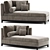 Elegant Minotti Andersen Chaise Lounge 3D model small image 1