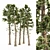 Douglas Fir 5 Tree Bundle: Forest Jungle Scene 3D model small image 1