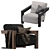 Elegant Coco Republic CR Occasional Chair 3D model small image 1