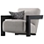 Elegant Coco Republic CR Occasional Chair 3D model small image 2