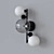 Modern Triple Glass Wall Sconce 3D model small image 2