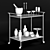 Elegant Felicity Bar Cart: Enhance Your Entertaining Space 3D model small image 5