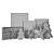 Festive Holiday Decor Set 3D model small image 4