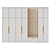 Modern Elegance: Combination Wardrobe with Europlast Accents 3D model small image 1