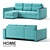 Elegant Drim Emerald Canapé: Perfect Corner Sofa 3D model small image 1