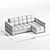 Elegant Drim Emerald Canapé: Perfect Corner Sofa 3D model small image 4