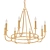 Sleek Brass Chandelier 3D model small image 1