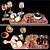 Savor Meat Platter: Sausage, Cheese, Fruits, Garlic, Olives, and More 3D model small image 1