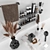 Chic Bath Room Accessories Set 3D model small image 4