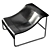 Sleek Leather Wimbledon Armchair 3D model small image 3