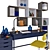 IKEA ALEX Work Desk with Drawers 3D model small image 2