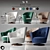 Title: Arabella Giorgetti Swivel Chair 3D model small image 10