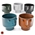 Lesego Ceramic Planter: Stylish and Versatile 3D model small image 1