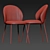 Elegant Eichholtz EN Dining Chairs 3D model small image 4