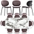 Stylish Ines Dining Table Set 3D model small image 2