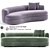 Modern Curved Sofa: Sennen 3D model small image 1