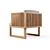 Modern Outdoor Wooden Chair 3D model small image 2