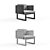 Modern Outdoor Wooden Chair 3D model small image 5