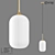 Modern Glass Suspended Light 3D model small image 1