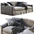 Modern Meridiani NEUMAN Sofa 3D model small image 3