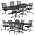 Workplace Bundle: Meeting Table & Office Chair 3D model small image 1