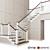 Modular Staircase with Wall Railing 3D model small image 1