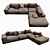 Casa Corner Sofa w/ Pouf: Stylish & Spacious 3D model small image 1