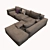 Casa Corner Sofa w/ Pouf: Stylish & Spacious 3D model small image 2