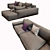 Casa Corner Sofa w/ Pouf: Stylish & Spacious 3D model small image 4