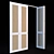 Stylish Rattan Door Set 3D model small image 3