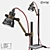 LoftDesign Table Lamp: Sleek Metal with E14 Bulb, 65 cm Height 3D model small image 1