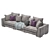 Elegant Armand Sofa - Timeless Comfort 3D model small image 2