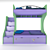 Hexa Bunk Bed 3D model small image 2