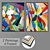 Abstract Wall Art Set with Multiple Frame Options 3D model small image 1