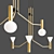 Mati Olim 1584: Sleek Brass Pendant Light 3D model small image 1