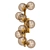 Amber Berry Chandelier: 9-Light Elegance 3D model small image 1