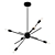 Bronze Industrial Chandelier 3D model small image 1