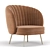 Elegant Barrel Chair: Sophisticated and Stylish 3D model small image 3