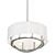 Modern Brushed Nickel Halo Chandelier 3D model small image 1