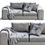 Minimalist Low_Land Sofa by Arflex 3D model small image 5