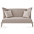 Modern Double Date Sofa 3D model small image 3
