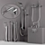 Webert Bathroom Set: Faucet, Shower, Sink, and More 3D model small image 2