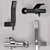 Webert Bathroom Set: Faucet, Shower, Sink, and More 3D model small image 3