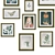 Green-Bronze Framed Set of 15 Interior Paintings 3D model small image 3